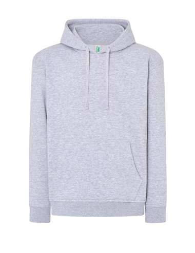 JHK Bluza dresowa męska KANGAROO 320 SWEATSHIRT AS - Ash Melange