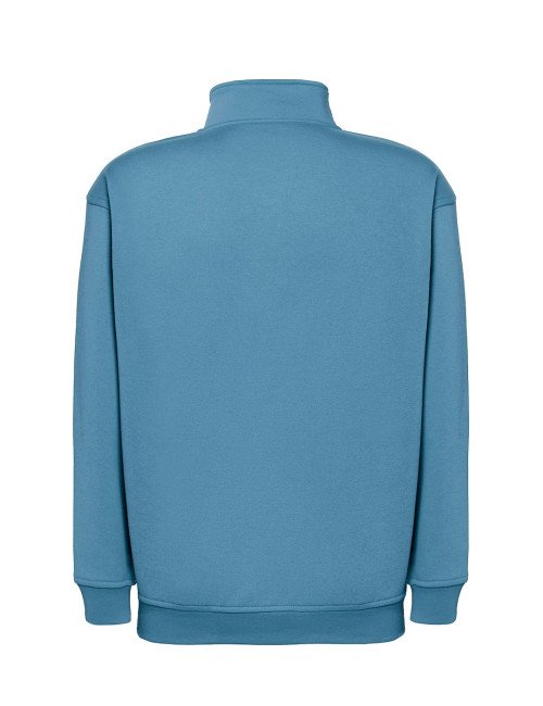 JHK Men's SWRA ZIP HALF ZIP PB Sweatshirt - Petrol Blue