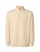 JHK Herren SWRA ZIP HALF ZIP BT Sweatshirt - Buttercreme