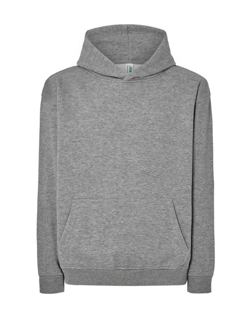 JHK Bluza dresowa męska KANGOROO OVERSIZE GM - Grey Melange