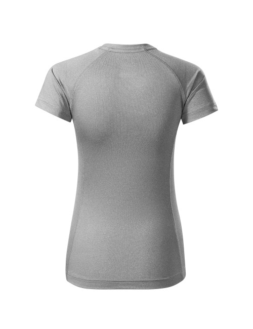 Adler MALFINI Damen T-Shirt Destiny 176, dunkelgraue Melange-Stickerei