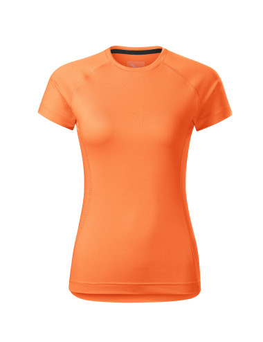 Adler MALFINI Destiny 176 Damen T-Shirt mit neonfarbenem Mandarinen-Stickdruck