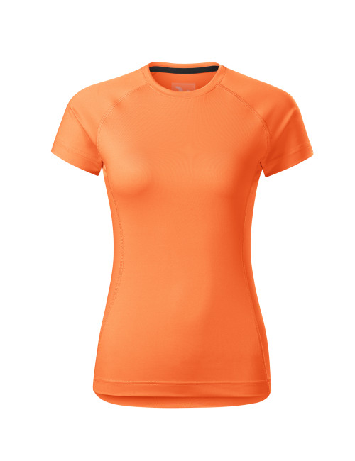 Adler MALFINI Destiny 176 Damen T-Shirt mit neonfarbenem Mandarinen-Stickdruck