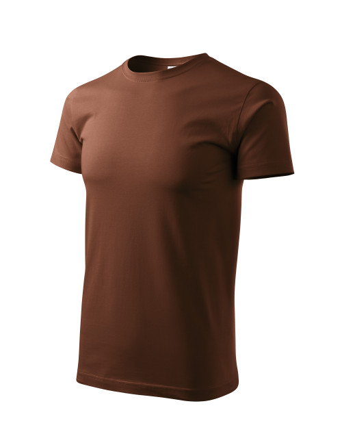Adler MALFINI Herren T-Shirt Basic 129, Schokolade, Computerstickerei