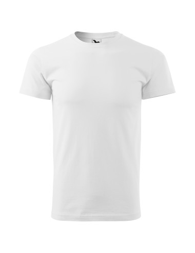 Adler MALFINI Men`s T-shirt Basic 129 white computerized logo embroidery