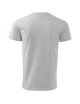 Adler MALFINI Herren T-Shirt Basic 129, hellgrau meliert, Logo-Stickerei
