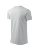Adler MALFINI Herren T-Shirt Basic 129, hellgrau meliert, Logo-Stickerei