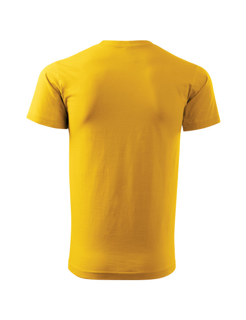 Adler MALFINI Herren T-Shirt Basic 129 gelb, Computer-Sticklogo