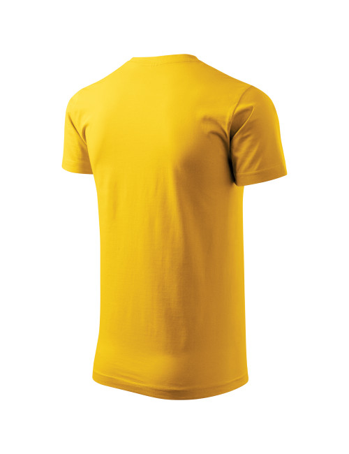 Adler MALFINI Herren T-Shirt Basic 129 gelb, Computer-Sticklogo