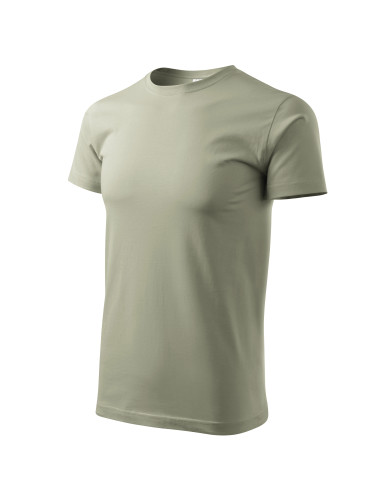 Adler MALFINI Herren T-Shirt Basic 129, helles Khaki, Computerstickerei