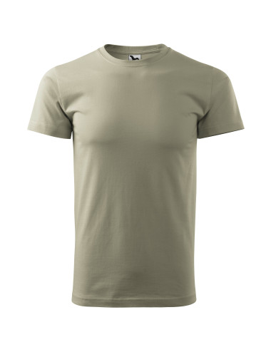 Adler MALFINI Herren T-Shirt Basic 129, helles Khaki, Computerstickerei