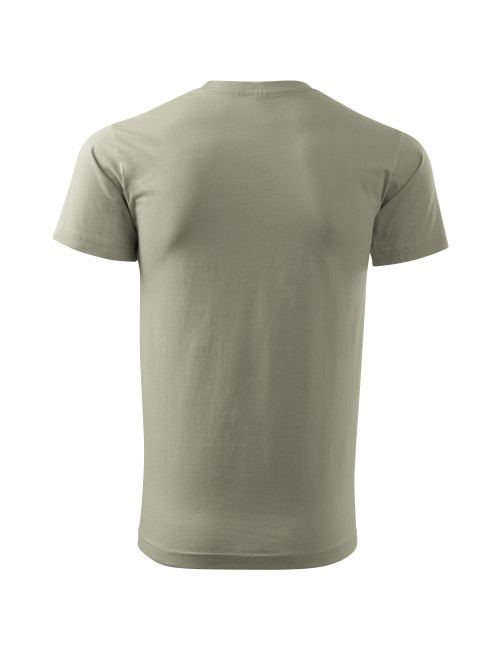 Adler MALFINI Men`s T-shirt Basic 129 light khaki computer embroidery
