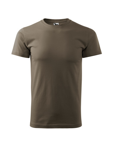 Adler MALFINI Men`s Basic T-shirt 129 army workwear with embroidery