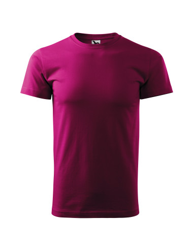 Adler MALFINI Herren T-Shirt Basic 129 fuchsiarote Workwear-Stickerei