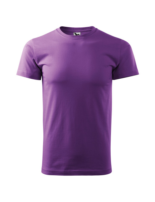 Adler MALFINI Men`s T-shirt Basic 129 purple clothing with logo embroidery