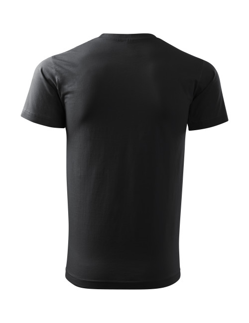 Adler MALFINI Herren T-Shirt Basic 129 Ebenholzgrau Computerstickerei