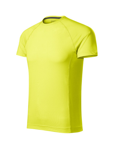 Adler MALFINI Men`s T-shirt Destiny 175 neon yellow computer embroidery
