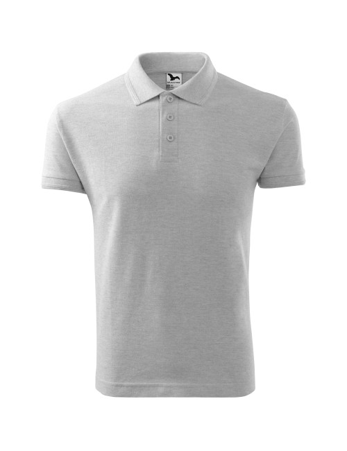 Men`s polo shirt pique polo 203 light gray melange Adler Malfini