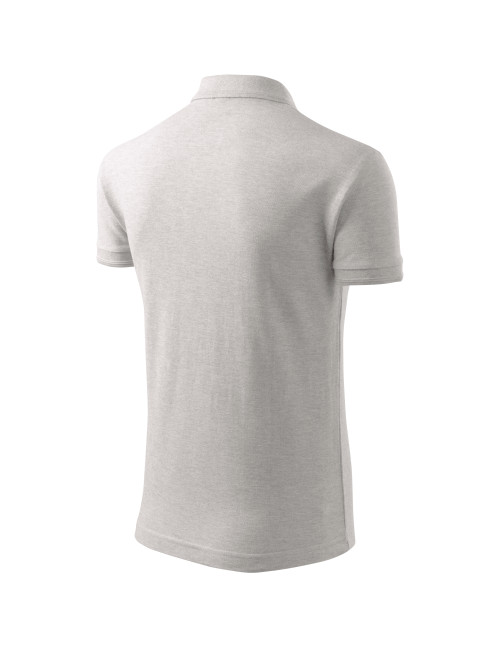 Men`s polo shirt pique polo 203 light gray melange Adler Malfini