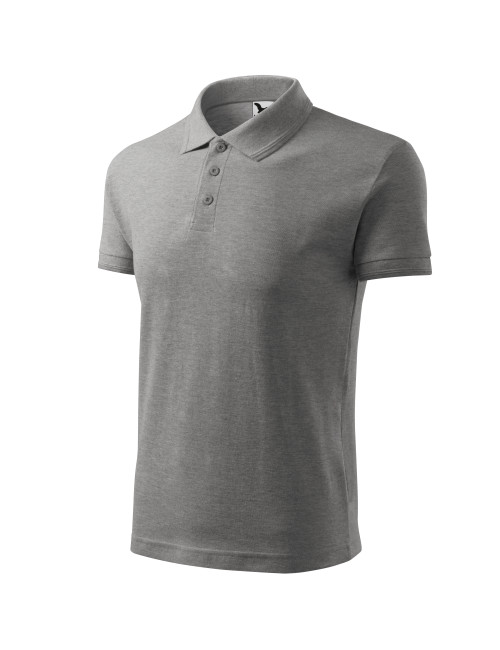 Men`s polo shirt pique polo 203 dark gray melange Adler Malfini