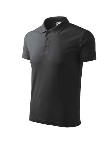 Herren Poloshirt Piqué Polo 203 Anthrazit Melange Adler Malfini