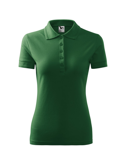 Ladies polo shirt pique polo 210 bottle green Adler Malfini