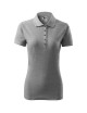 Ladies polo shirt pique polo 210 dark gray melange Adler Malfini