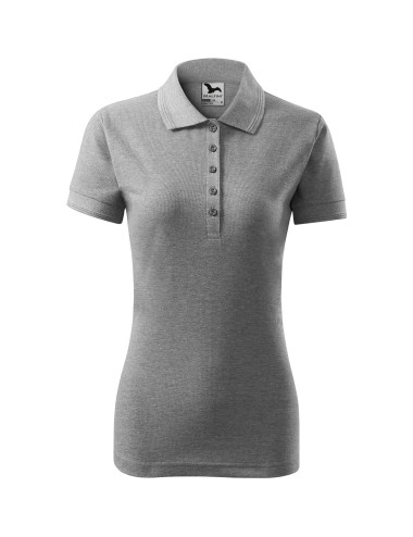 Damen Poloshirt Piqué Polo 210 Dunkelgrau Melange Adler Malfini