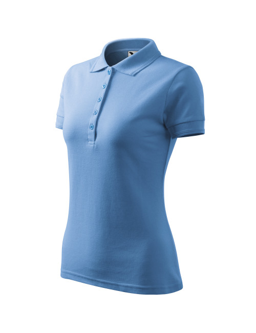Damen Poloshirt Piqué Polo 210 blau Adler Malfini