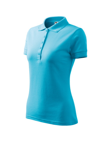 Damen Poloshirt Piqué Polo 210 Türkis Adler Malfini