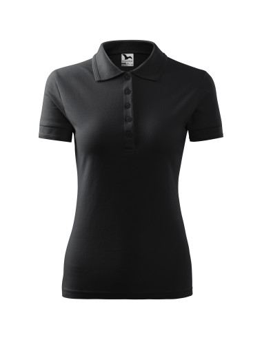 Damen-Poloshirt Pique Polo 210 Ebenholzgrau Adler Malfini