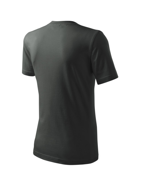 Adler MALFINI Herren T-Shirt Classic New 132 dunkelkhakifarbene Logo-Stickerei