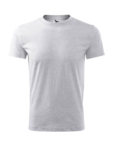 Adler MALFINI Men`s T-shirt Classic New 132 light gray mélange for embroidery