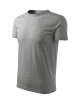 Adler MALFINI Herren T-Shirt Classic New 132 dunkelgraue Melange-Stickerei