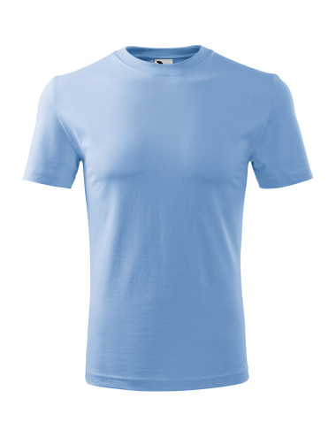 Adler MALFINI Herren T-Shirt Classic New 132, blau, Computerstickerei