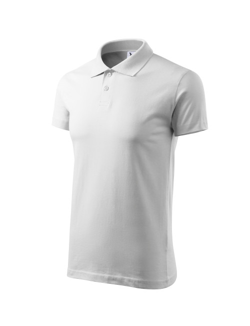 Men`s single j polo shirt. 202 white Adler Malfini