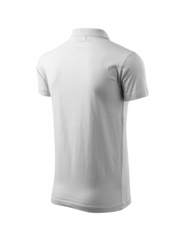 Men`s single j polo shirt. 202 white Adler Malfini
