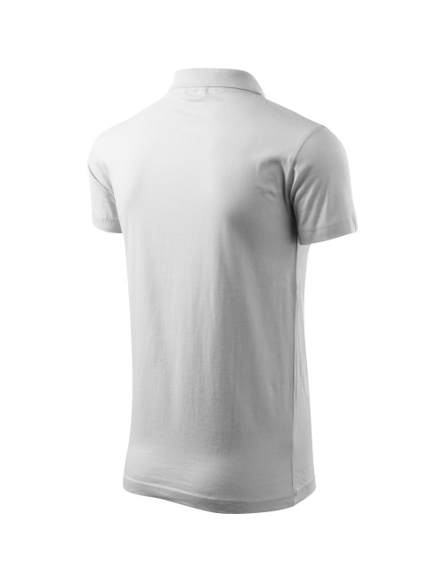 Men`s single j polo shirt. 202 white Adler Malfini