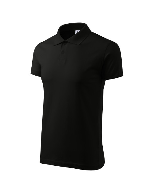 Koszulka polo męska single j. 202 czarny Adler Malfini