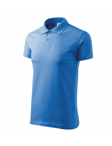 Herren-Einzelpoloshirt, Größe 202, azurblau Adler Malfini