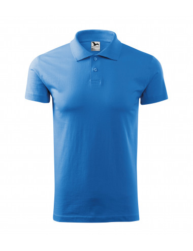Herren-Einzelpoloshirt, Größe 202, azurblau Adler Malfini