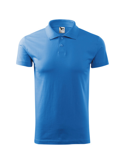 Men`s single j polo shirt. 202 azure Adler Malfini