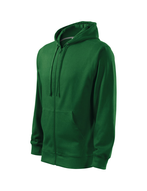 Men`s sweatshirt trendy zipper 410 bottle green Adler Malfini