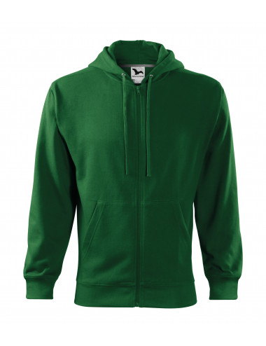 Men`s sweatshirt trendy zipper 410 bottle green Adler Malfini