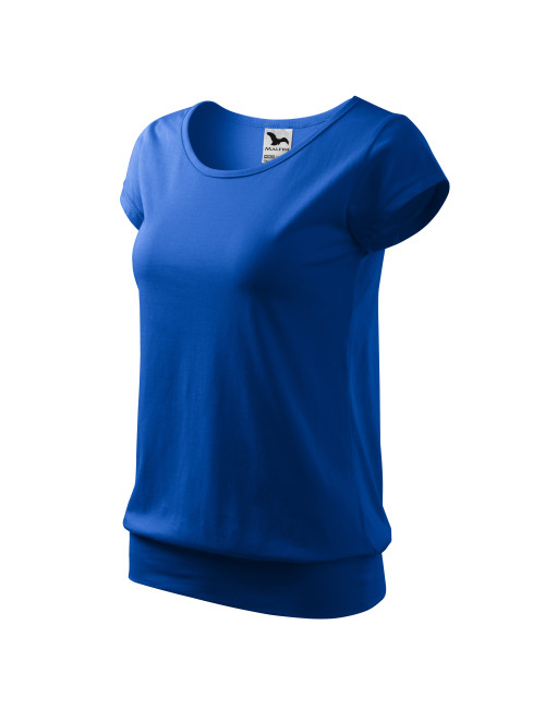 Adler MALFINI Damen T-Shirt City 120 Kornblumenblau mit Firmenlogo-Aufdruck