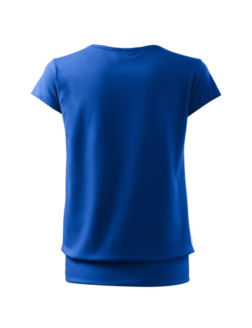 Adler MALFINI Damen T-Shirt City 120 Kornblumenblau mit Firmenlogo-Aufdruck