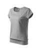 Adler MALFINI Damen T-Shirt City 120, dunkelgrau melange mit Logo