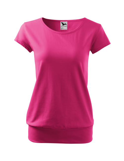 Adler MALFINI Damen T-Shirt City 120 rot lila mit Logo