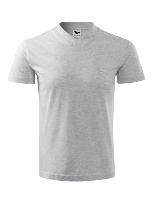 Unisex t-shirt v-neck 102 light gray melange Adler Malfini