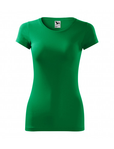 Koszulka damska slim-fit dopasowana 5% elestan glance 141 zieleń trawy Malfini